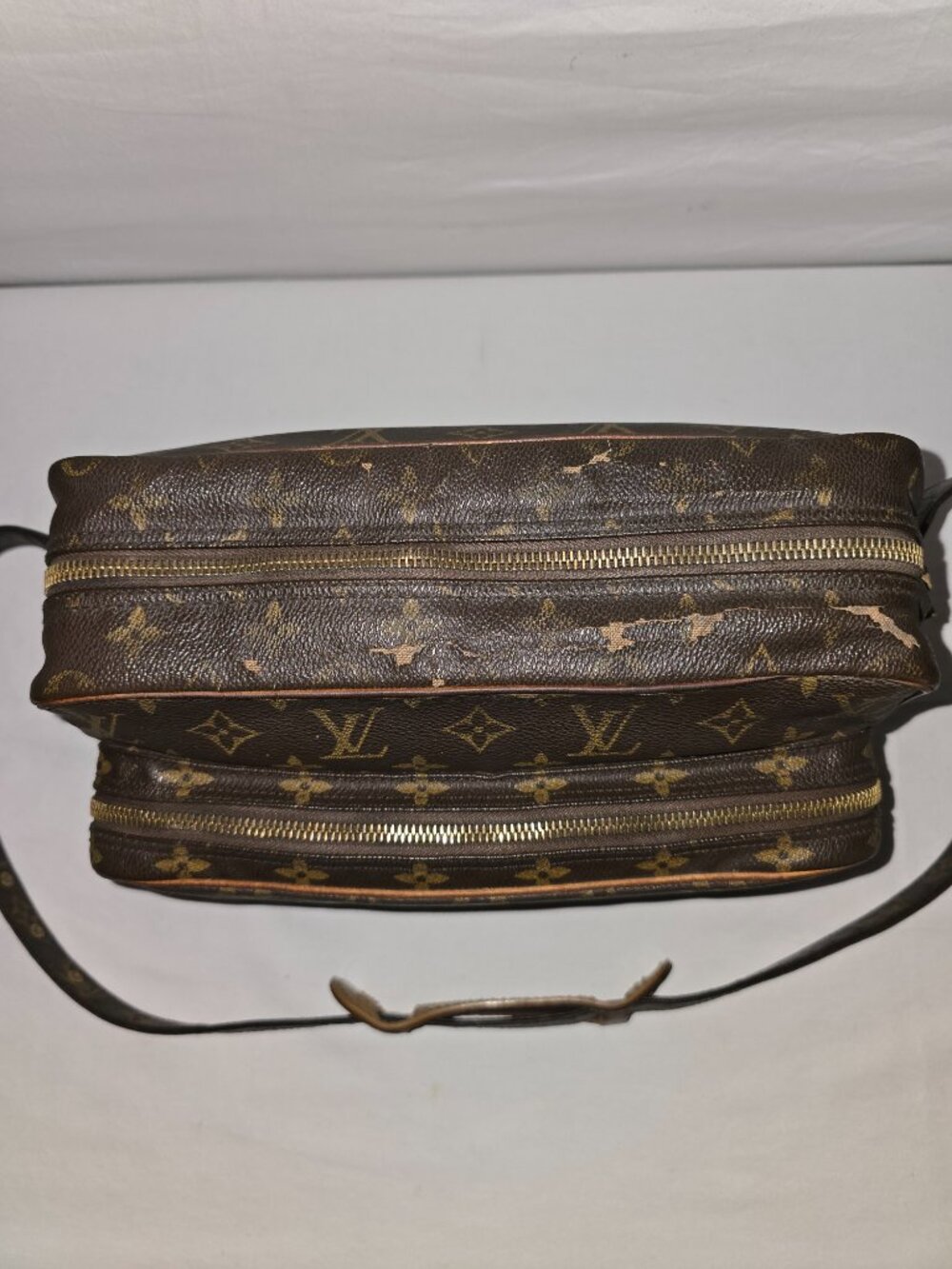 Vtg Louis Vuitton Nil Monogram Canvas Reporter Shoulder Bag Authentic AS IS - Picture 6 of 16